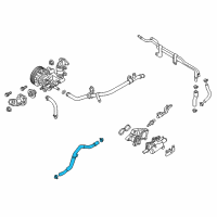 OEM Hyundai Ioniq Hose Assembly-Oil Cooler Diagram - 25470-03HA0