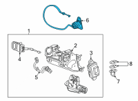 OEM 2020 Chevrolet Corvette Lock Cylinder Diagram - 84811998