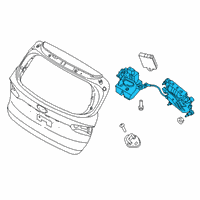 OEM 2022 Hyundai Santa Fe Power Tail Gate Power Latch Assembly Diagram - 81800-S2100