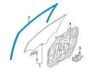 OEM 2022 Hyundai Tucson RUN ASSY-FR DR WDO GLASS LH Diagram - 82530-N9000