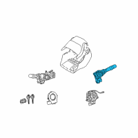 OEM 2011 Toyota Matrix Wiper Switch Diagram - 84652-02390