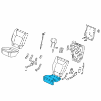 OEM Honda Pilot Pad, R. Middle Seat Cushion Diagram - 81332-SZA-A01