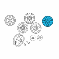 OEM 2006 Nissan Sentra Aluminum Wheel Diagram - 40300-6Z70B
