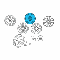 OEM 2004 Nissan Sentra Aluminum Wheel Diagram - 40300-6Z800