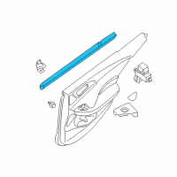 OEM 2017 Nissan Maxima Weatherstrip-Rear Door Inside, RH Diagram - 82834-4RA0A