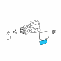 OEM 2014 Ford F-250 Super Duty Mirror Glass Diagram - DC3Z-17K707-C