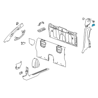 OEM 2022 GMC Canyon Rear Pillar Trim Diagram - 84694437