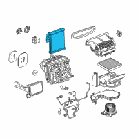 OEM Cadillac Evaporator Core Diagram - 84836247