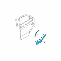 OEM 2005 Kia Sorento GARNISH Assembly Rear LH Diagram - 877503E001XX