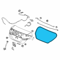 OEM 2020 Honda Civic Weatherstrip, Trunk Lid Diagram - 74865-TBG-A01