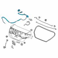 OEM 2017 Honda Civic Cable, Trunk Opener (Emergency) Diagram - 74880-TBG-A01