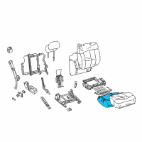 OEM 2002 Chevrolet Tahoe Pad, Passenger Seat Cushion Diagram - 12473896