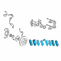 OEM 2004 Honda Accord Pad Set, Front (17Cl-15Vn, Fm Nf86) Diagram - 45022-SDB-A00