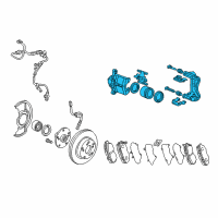 OEM 2011 Honda Accord Caliper Sub-Assembly, Right Front Diagram - 45018-SDP-A01