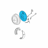 OEM 2001 Jeep Cherokee Plate-Brake Backing Diagram - 4856718AB