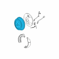 OEM 2006 Jeep Wrangler Drum-Brake Diagram - 52005350AC