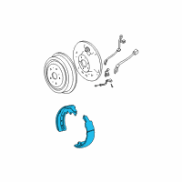 OEM Jeep Wrangler Shoe Kit-Drum Diagram - 4723367AB