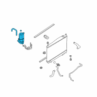 OEM Infiniti M45 Radiator Reservoir Tank Assembly Diagram - 21710-CR900