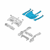 OEM 2018 Hyundai Elantra Panel Assembly-Rear Floor Rear Complete Diagram - 65520-F3000