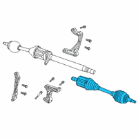 OEM 2020 Jeep Cherokee Axle Shaft Left Diagram - 68292303AA