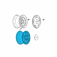 OEM 1998 Chevrolet Venture Wheel, Alloy Diagram - 9592264