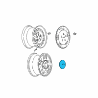 OEM Chevrolet Venture Center Cap Diagram - 9593058