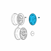 OEM 2001 Chevrolet Venture Wheel Cover Diagram - 9593100