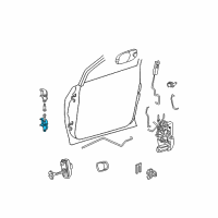 OEM 2002 Chrysler Voyager Front Door Lower Hinge Diagram - 4717211