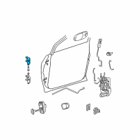 OEM 2000 Chrysler Grand Voyager Front Door Lower Hinge Diagram - 5069063AA