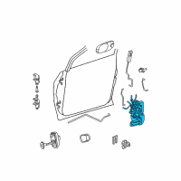 OEM 2002 Chrysler Voyager Front Door Latch Diagram - 5109863AB