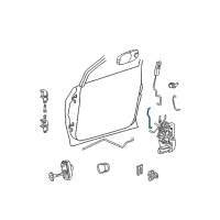 OEM 2003 Dodge Grand Caravan Link-Exterior Door Handle Diagram - 4717796AA