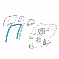 OEM 2016 Lexus GS200t Run, Rear Door Glass Diagram - 68142-30230