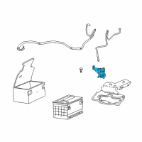 OEM Saturn LS2 Retainer Asm, Battery Hold Down Diagram - 90585245