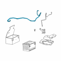 OEM Saturn LS2 Cable, Battery Positive Diagram - 21019682