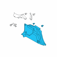 OEM 2015 Ford Escape Quarter Trim Panel Diagram - CJ5Z-7831013-AA