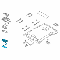 OEM 2018 Hyundai Sonata Room Lamp Assembly Diagram - 92850-C1000-PPB