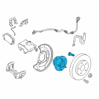 OEM 2017 Chevrolet Cruze Hub & Bearing Diagram - 13517459