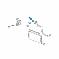 OEM Pontiac Thermostat Diagram - 12591881