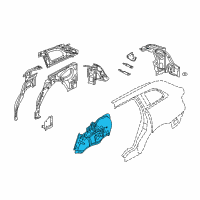 OEM 2017 Ford Flex Inner Wheelhouse Diagram - DA8Z-7427886-A