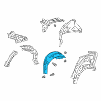 OEM 2021 Toyota Corolla Wheelhouse Liner Diagram - 65638-02140