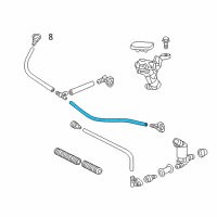 OEM 2016 Toyota Land Cruiser Washer Hose Diagram - 85376-58130