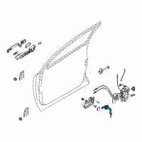 OEM 2005 Infiniti FX45 Cylinder Set-Door Lock, LH Diagram - H0601-CA00A