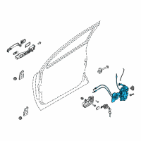 OEM 2003 Nissan Murano Front Right (Passenger-Side) Door Lock Actuator Diagram - 80500-CA01A