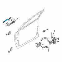 OEM 2006 Nissan Murano Outside Handle Grip Diagram - 80640-CB01A