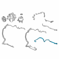 OEM 2011 Dodge Journey Power Steering Hose Diagram - 5154347AB