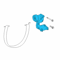 OEM Toyota Highlander Serpentine Tensioner Diagram - 16620-31080