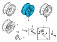 OEM 2021 Ford F-150 WHEEL ASY Diagram - ML3Z-1007-AA