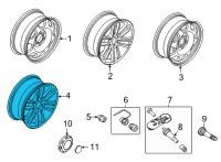 OEM 2018 Ford F-150 Wheel, Spare Diagram - KL3Z-1007-F