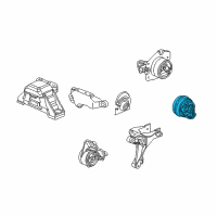 OEM Chevrolet HHR Rear Transmission Mount Diagram - 25973870