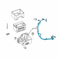 OEM 2009 Ford F-150 Positive Cable Diagram - 9L3Z-14300-JA